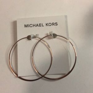 Michael Kors Rose Gold Hoop Earrings